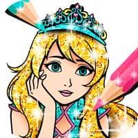 Princess Coloring Book Glitter