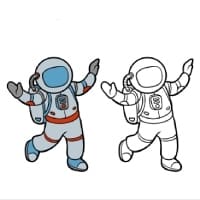 Coloring Book: Astronaut