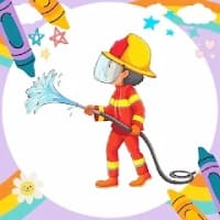 Coloring Book: Fireman