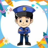 Coloring Book: Policeman