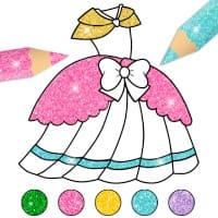 Glitter Dress Coloring